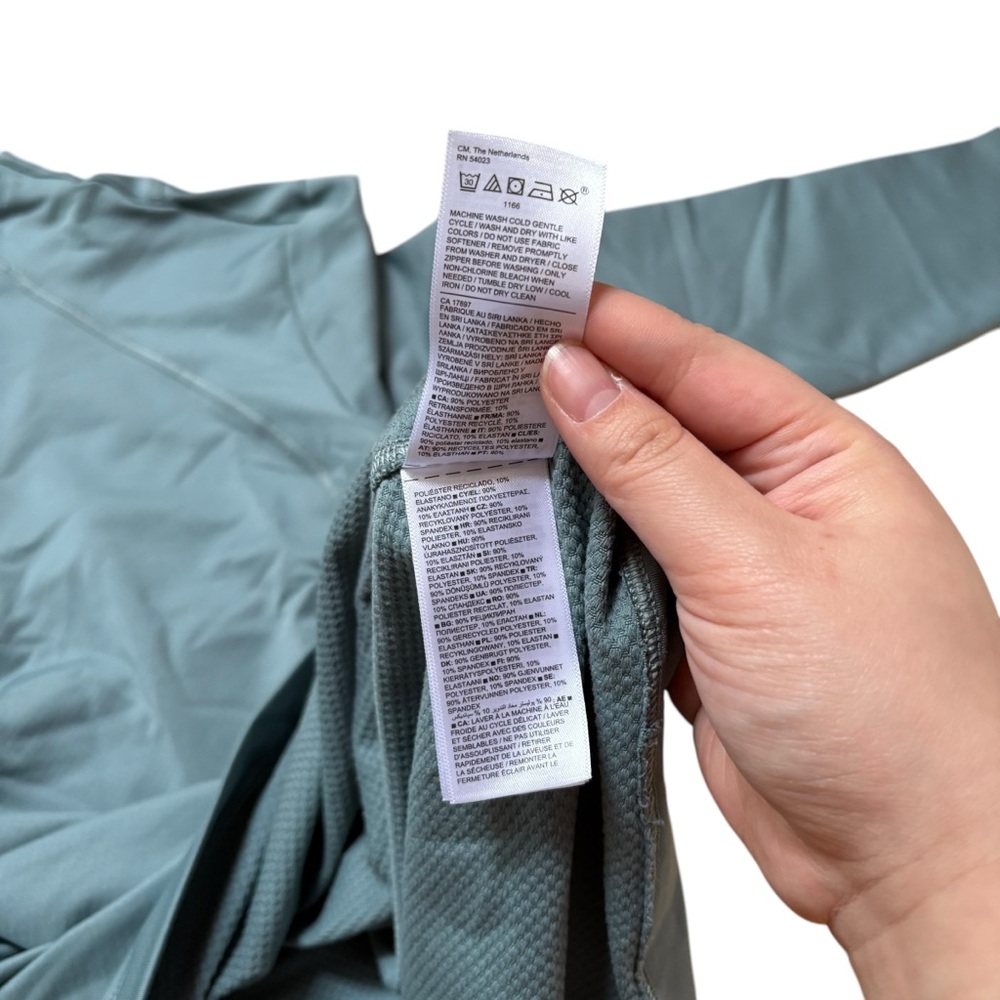 Athleta Teal Long-Sleeve Half-Zip Performance Top - Picture 4 of 8